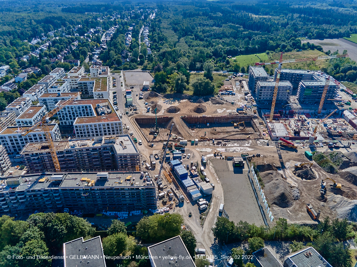 02.09.2022 - Baustelle Alexisquartier und Pandion Verde in Neuperlach